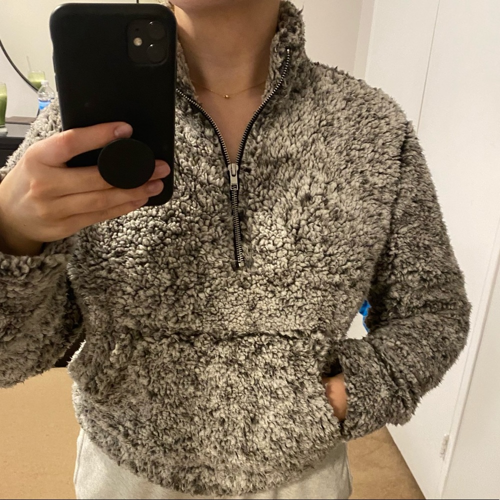 Super soft fuzzy cropped sweater